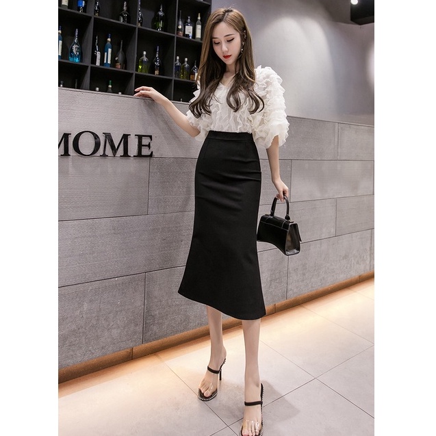 Chân Váy Đuôi Cá Dáng Ôm Xẻ Tà Quyến Rũ Thời Trang Cho Nữ