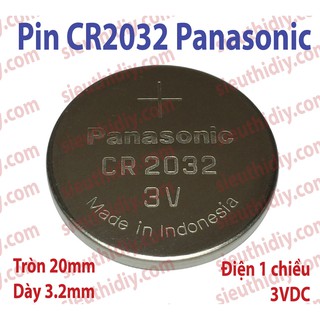 Pin CR2032 3VDC Panasonic dùng cho điều khiển, máy vi tính