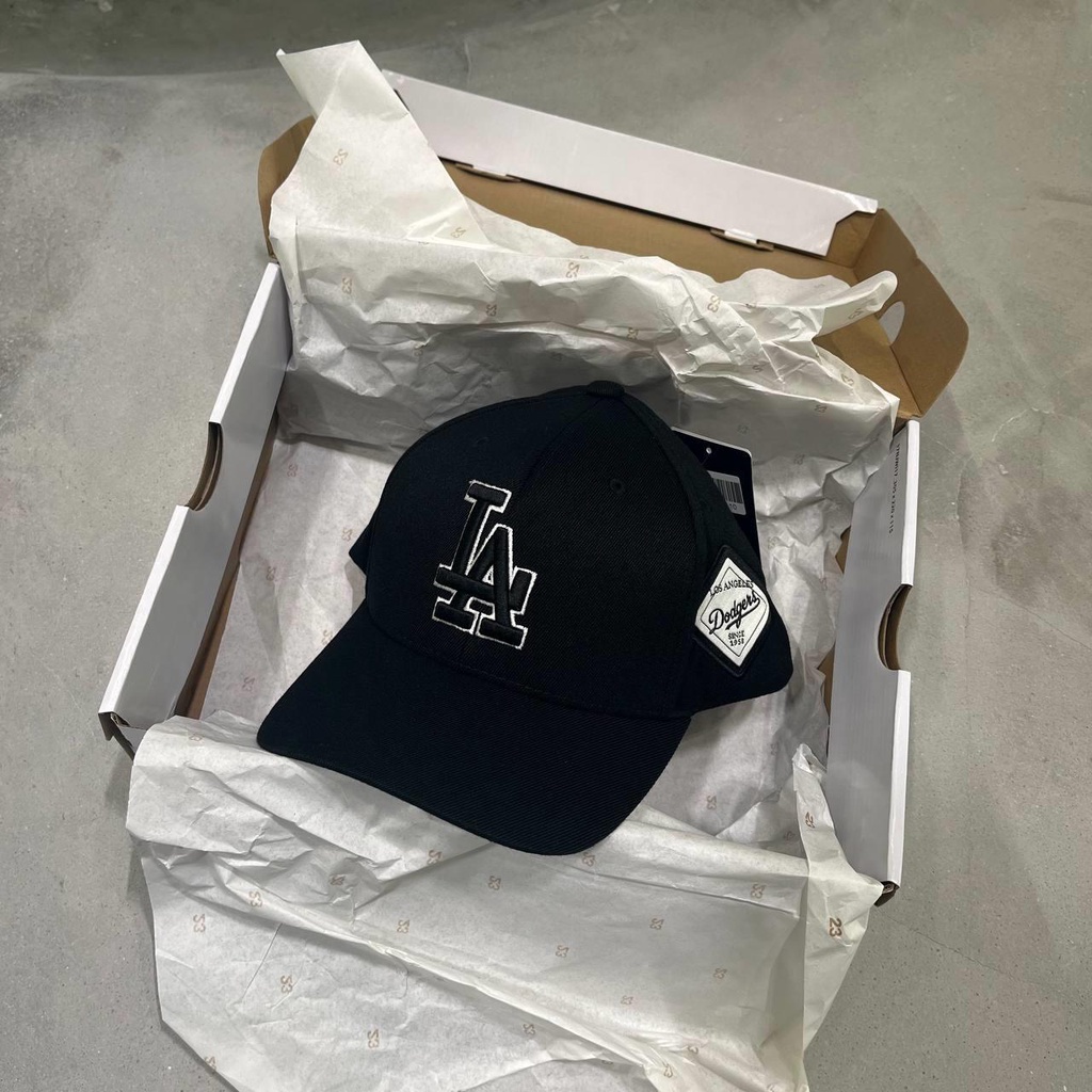Nón MLB LOGO LA Dodgers Black