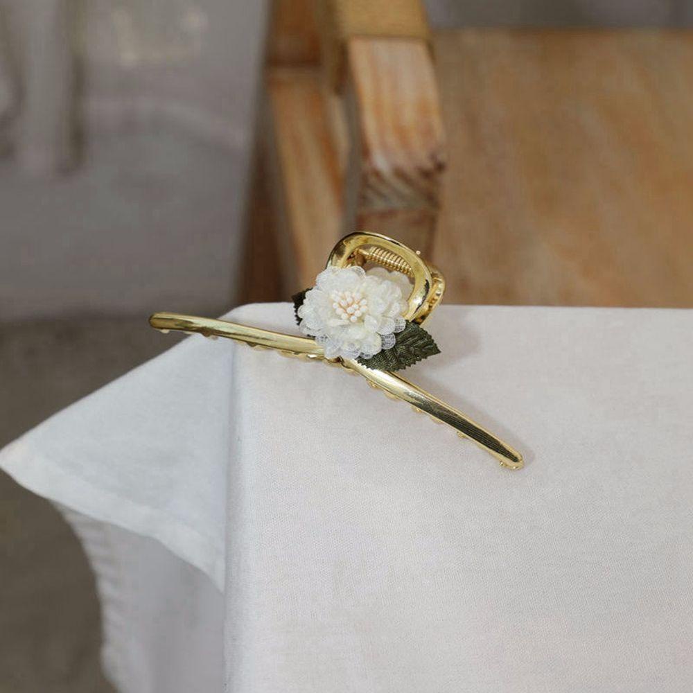 Kẹp Tóc Móng Vuốt Hình Hoa Hồng Lấp Lánh Bằng Hợp Kim Phong Cách Hàn Quốc Ngọt