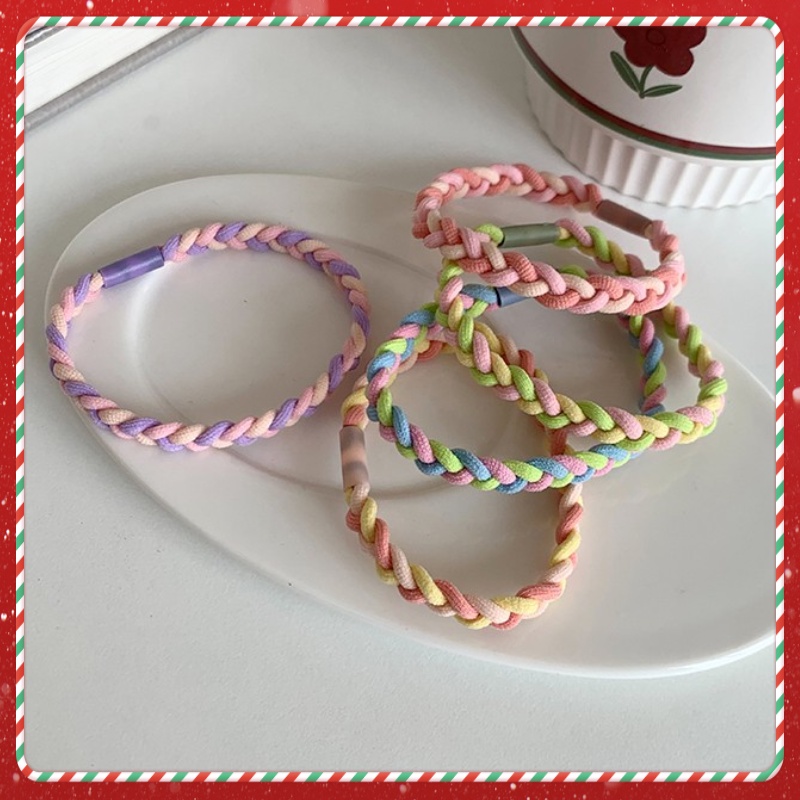 Cột Tóc Bện Dây LIN Nhiều Màu Dễ Thương Ins