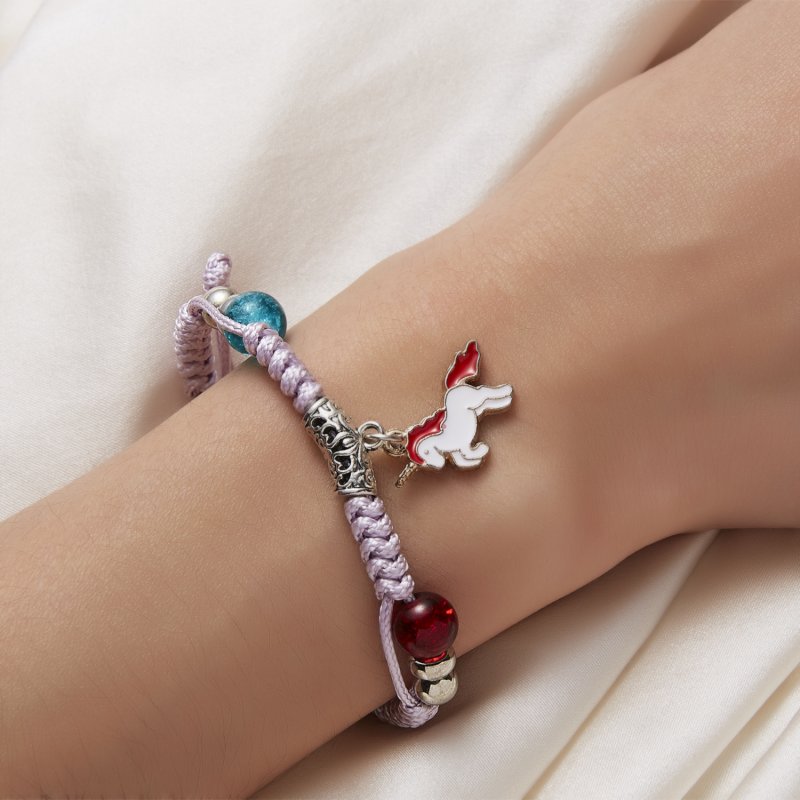 Vòng tay dây bện BELLA-Bee xỏ hạt handmade có thể điều chỉnh kích cỡ dành cho nữ