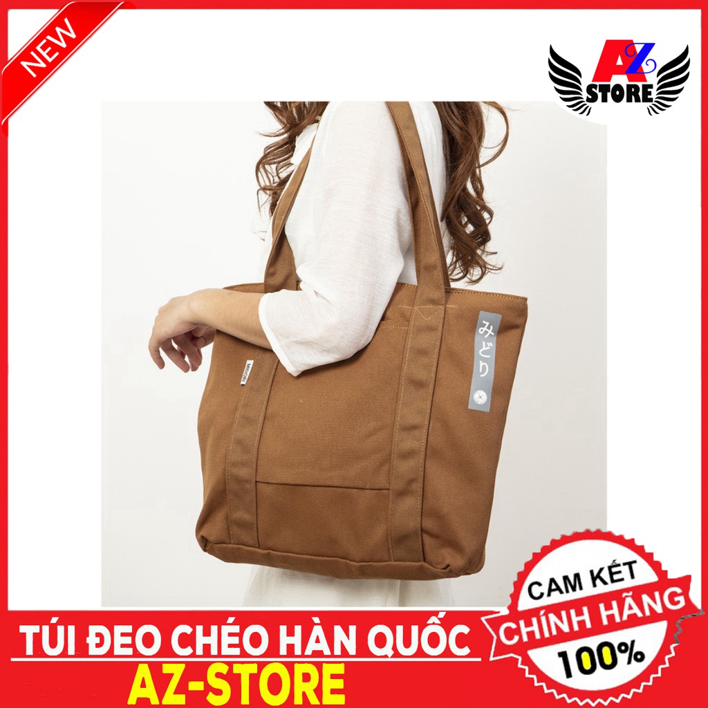 HOT TÚI TOTE MIDORI - TÚI ĐEO CHÉO - VẢI CANVAS THỜI TRANG - VÀNG - HỒNG XANH NAVI - TÚI ĐEO CHÉO - TÚI TOTE - TÚI ĐEO V