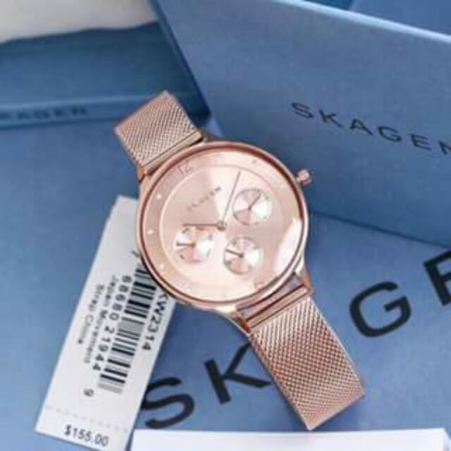 Đồng hồ skagen nữ size 36mm dây kim loại