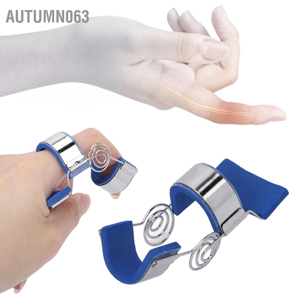 Phục hồi chức năng Nẹp ngón tay lò xo Tập luyện duỗi thẳng Dễ dàng đeo Hỗ trợ mở rộng điều chỉnh cho bong gân Autumn063