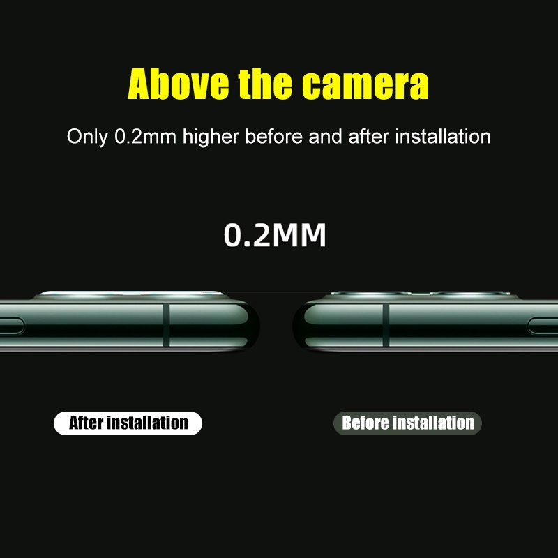 Khung Bảo Vệ camera 3D Cho iPhone 12 11 pro Max iPhone 11