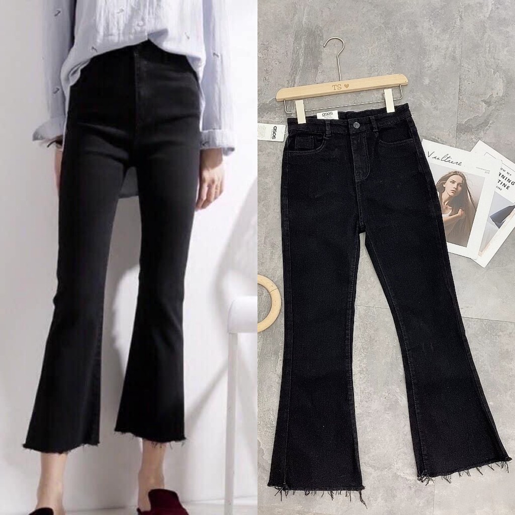 QUẦN BÒ ĐEN ỐNG LOE CỰC HOT CO GIÃN NỮ QB11