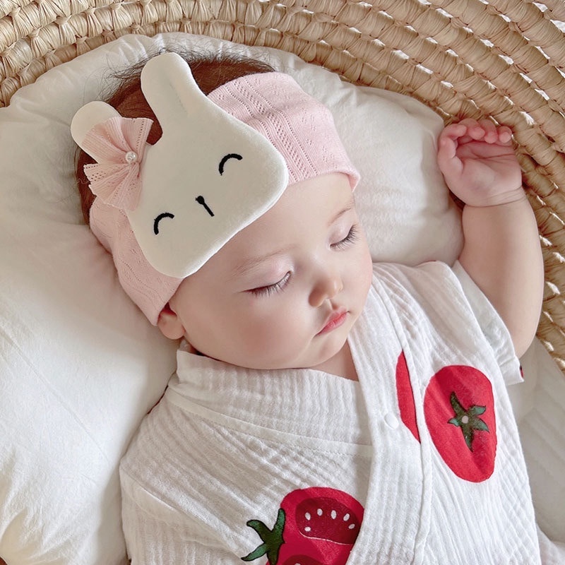 Băng đô  Hình thỏ hai màu trắng hồng