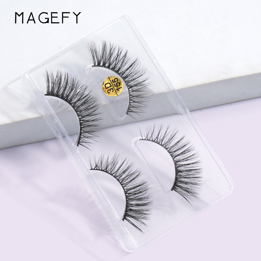 Hộp 2 cặp lông mi giả MAGEFY nối mi tự nhiên tiện dụng