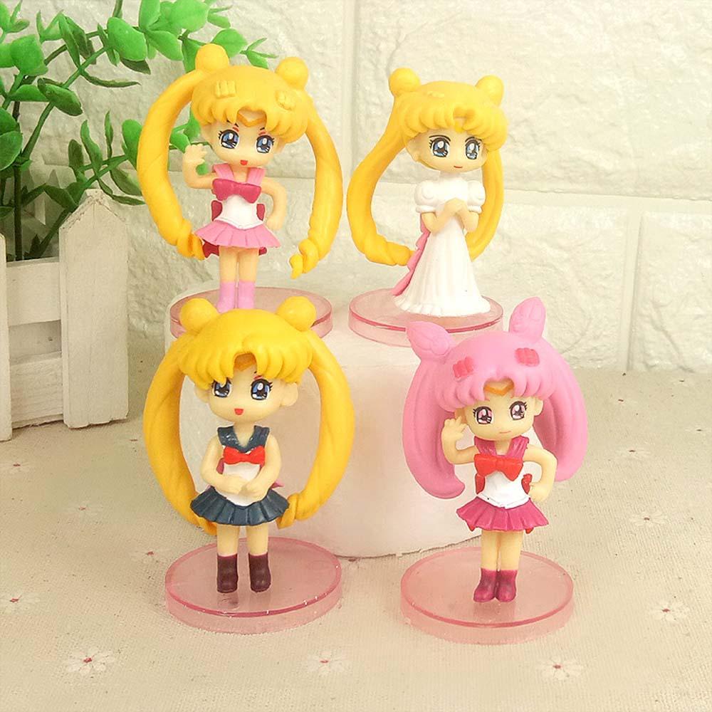 IVORY Sailor Moon Mô Hình Nhân Vật Thủy Thủ Mặt Trăng Hoạt Hình Trang Trí Bánh Kem