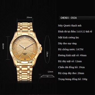 Đồng hồ nam CHENXI 050A GOLD EDITION