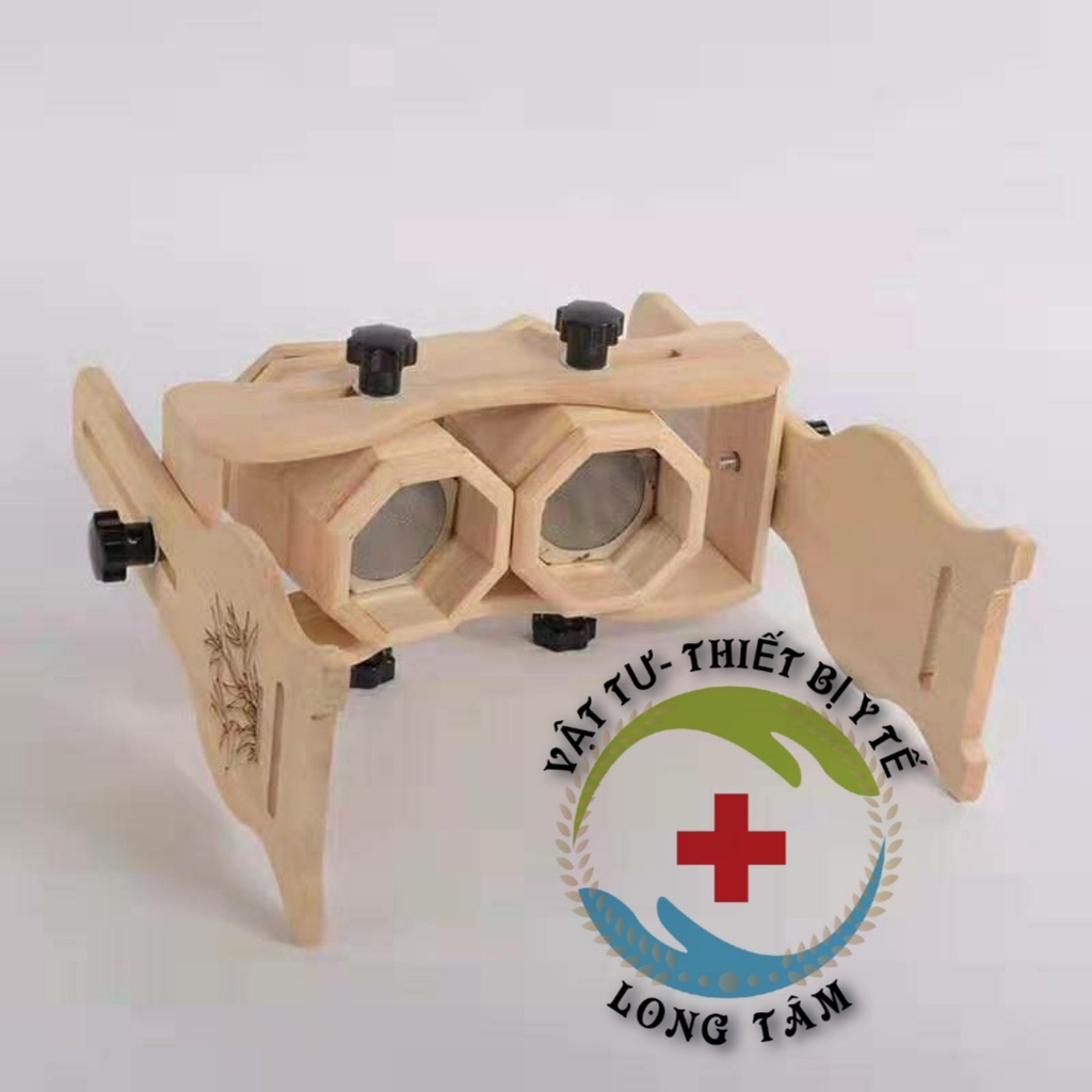 Dụng cụ xông mắt bằng ngải cứu nóng - chất liệu gỗ sồi