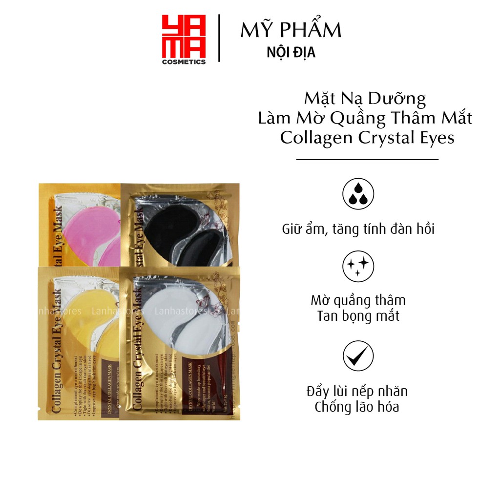 Mặt nạ mắt collagen Vàng dưỡng ẩm giảm thâm bọng mắt và vùng thâm dịu nhẹ công nghệ Hàn Quốc | BigBuy360 - bigbuy360.vn