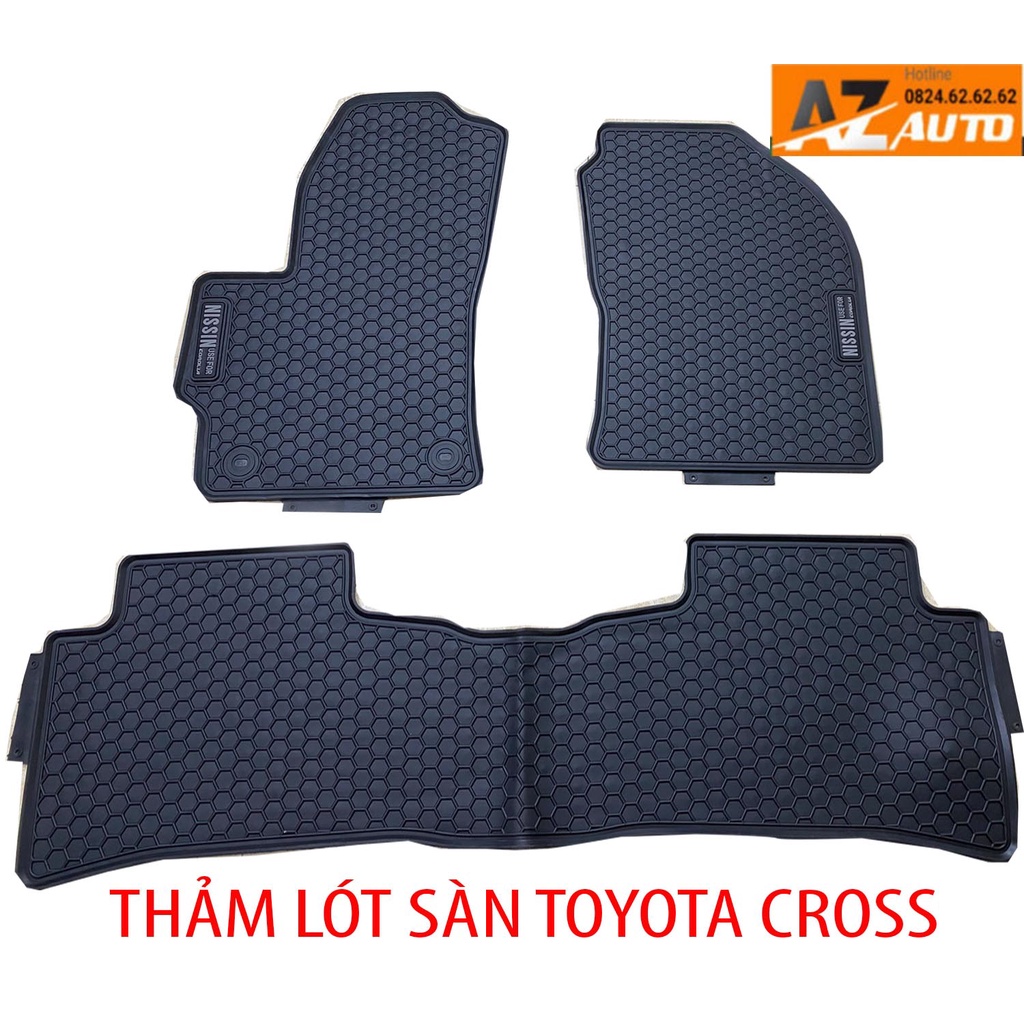 [Mã LIFEAUMAY giảm 10% tối đa 30k đơn 150k] Thảm sàn , lót sàn cao su 3D xe Toyota Cross hàng cao cấp