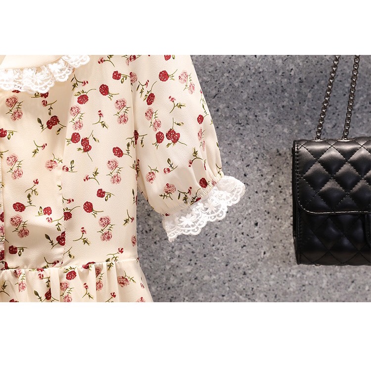 Váy hoa nhí chất liệu voan cát dịu dàng thanh lịch mà cũng cá tính