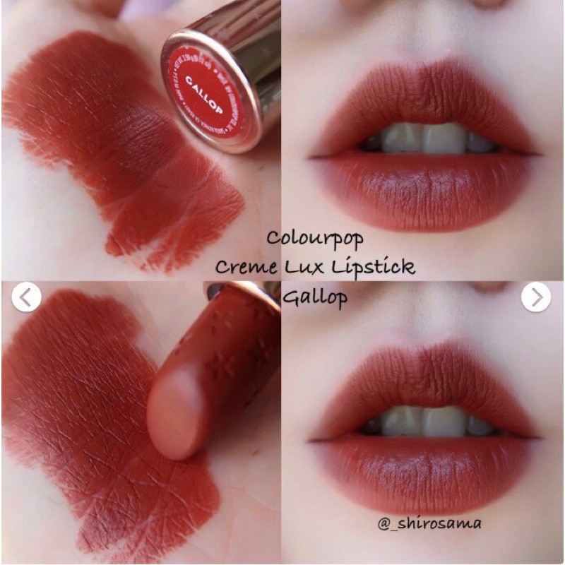 Son thỏi Colourpop màu Gallop, Slow dance , CA love, 21 questions