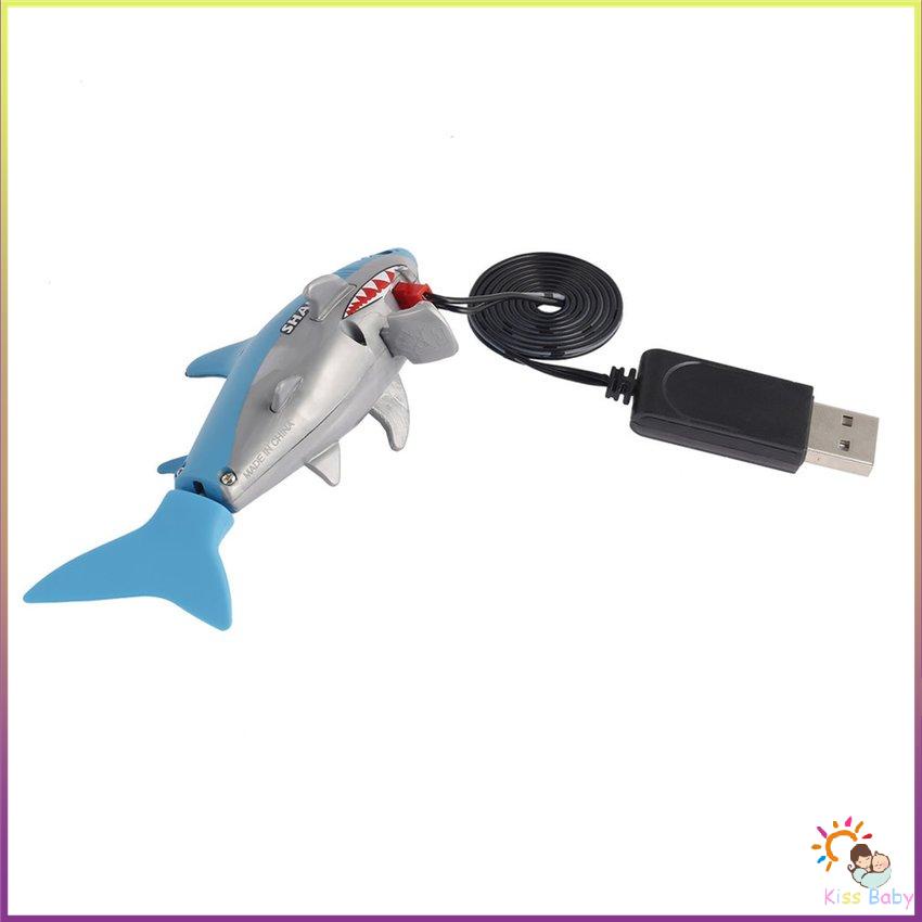 Tàu ngầm Mini RC 4 CH Từ xa Cá mập nhỏ với USB Quà tặng Giáng sinh cho trẻ em