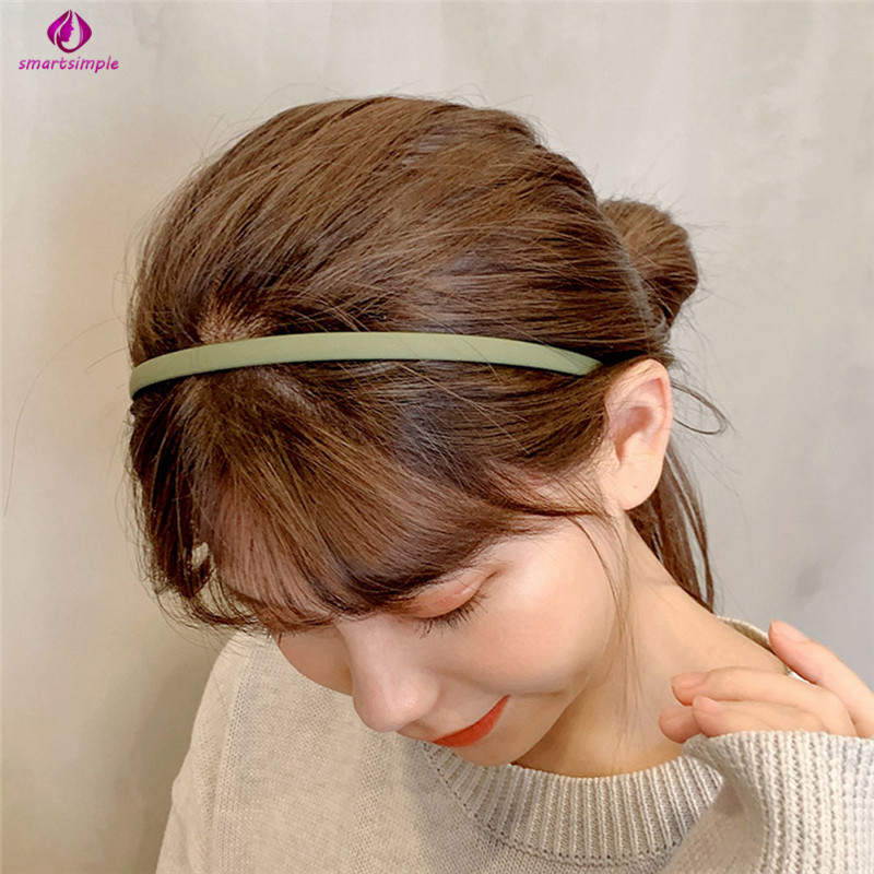 Băng đô cài tóc màu trơn thời trang cho nữ