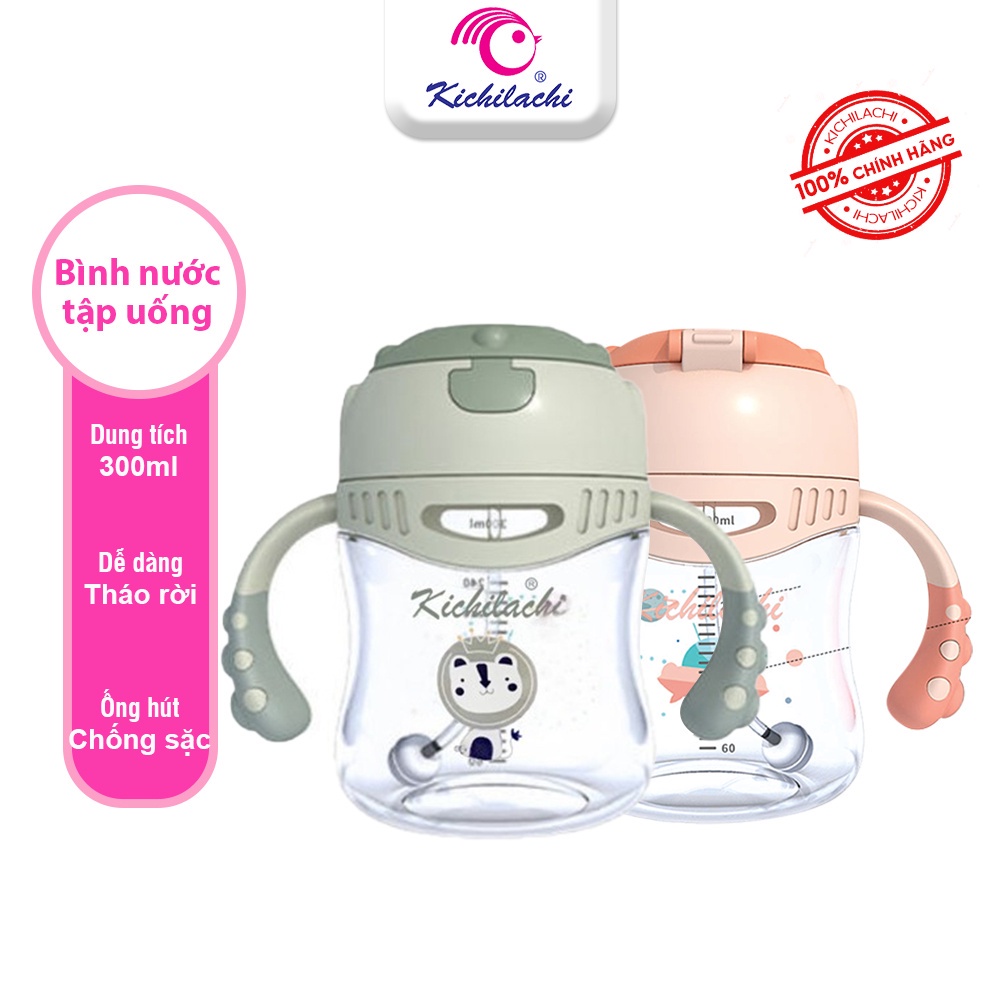 Bình tập uống nước cho bé tritan cao cấp chống đổ cho bé GB-Baby 300ml hàng chính hãng