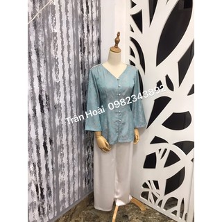 Áo bà ba cách tân cổ tim phong cách hiện đại