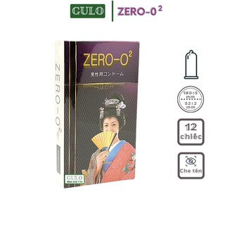 Bao Cao Su Trơn Siêu Mỏng ZERO-O2 Nhật  - Hộp 12 chiếc