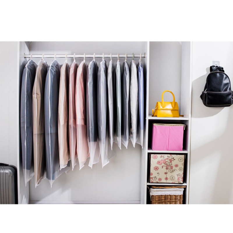 Bộ 6 Vỏ Bọc Quần Áo Khóa Kéo Trong Mờ Chống Bụi Chống Nước Thoáng Khí