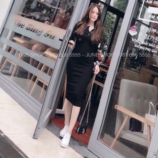 Bán sỉ váy body thun len tăm cúc ngực nữ