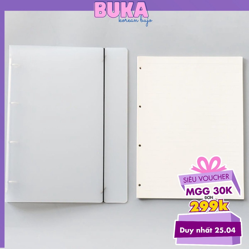 Binder Sổ còng A4 4 còng bìa sổ còng nhựa collect book đựng ảnh Buka