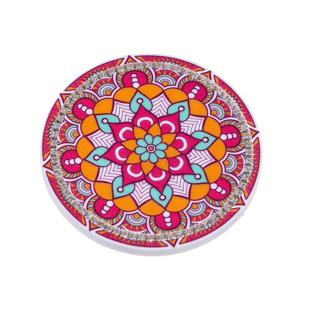 Xe MAYSHOW|Đế Lót Ly Bằng Cao Su Chống Trượt Họa Tiết Mandala Độc Đáo