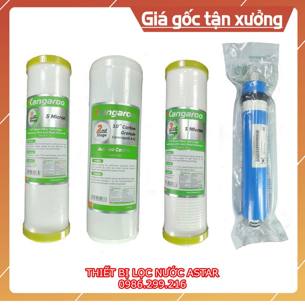 Combo 1234 Kangaroo ♥️ Lõi Lọc Nước Kangaroo