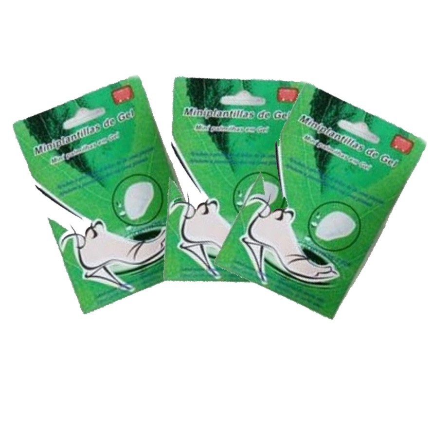 Combo 3 gói (6 chiếc) lót giày silicon êm chân màu xanh (LGX01)