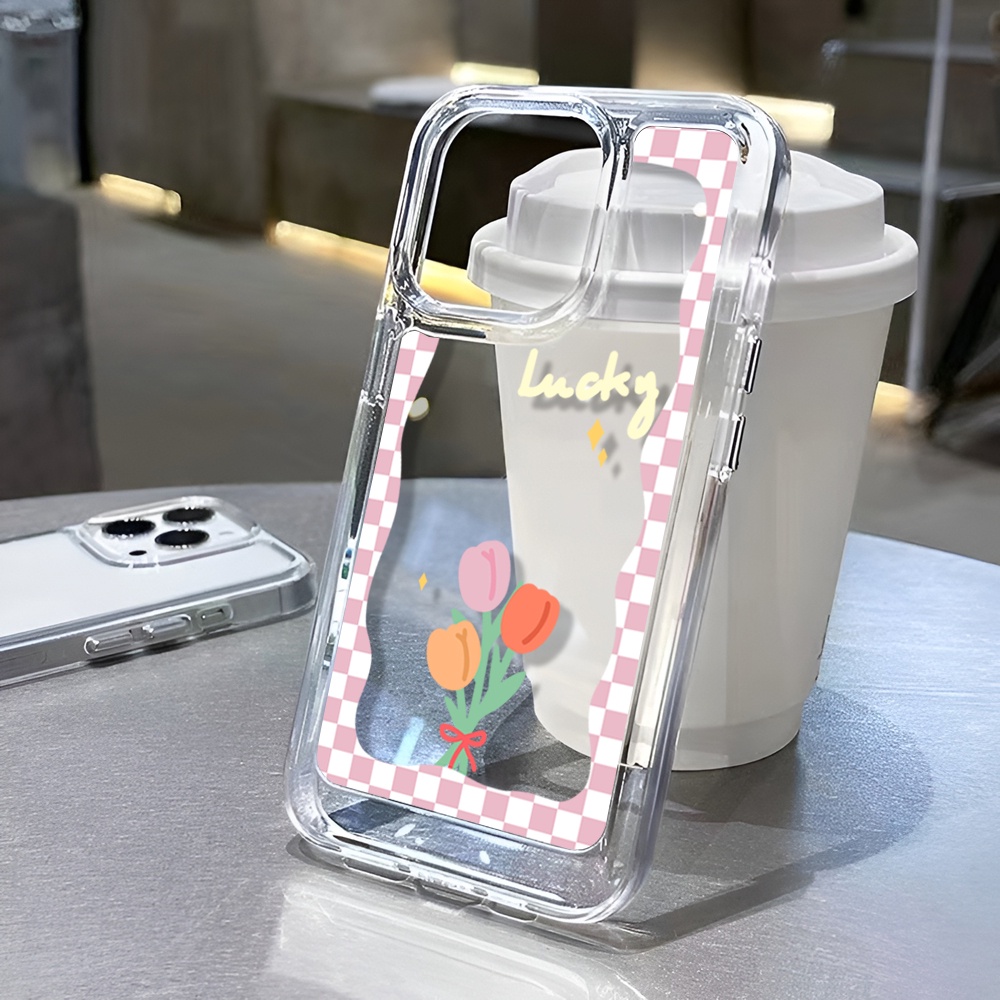 Ốp Điện Thoại Trong Suốt Hình Hoa May Mắn Cho iphone 14 Pro Max Plus 13 11 12 7Plus X XR XS Max 7 8 SE 2020