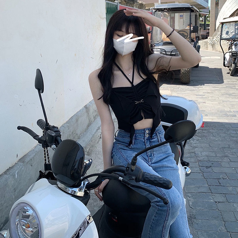 Jiashucheng Áo Hai Dây Mùa Hè Thiết Kế Thoải Mái Sang Trọng Cho Nữ Mặc Bên Trong Máy Cẩn Thận