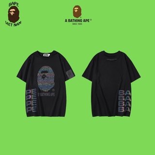 Áo Tee Bape Print Hologram SS22, Áo Thun Bape T-Shirt phản quang Flash, chất liệu Cotton, màu đen BapeVN