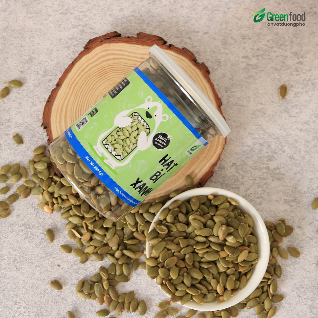 Nhân hạt bí xanh tách vỏ Green Food 100% tự nhiên tốt cho sức khỏe