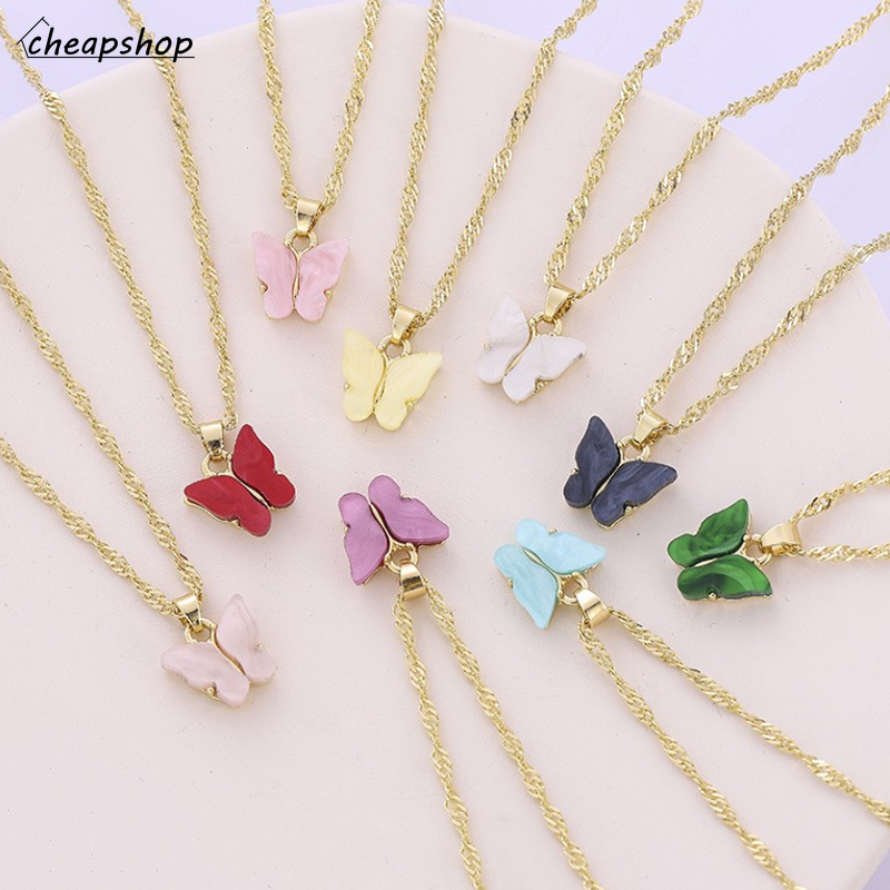 iF YOU Dây Chuyền Hợp Kim Mặt Hình Bướm Xinh Xắn