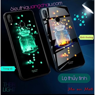 Ốp kính Dạ quang- Honor Play (Mẫu 1) (Tặng cường lực 9H)