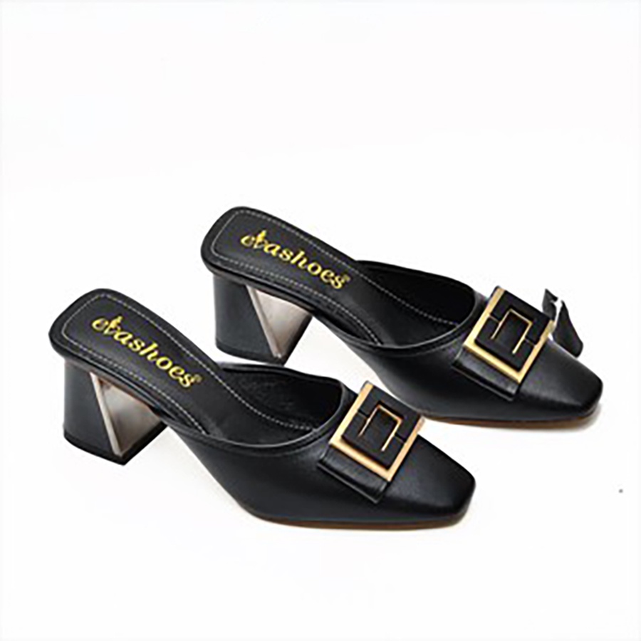 [Mã BMBAU50 giảm 50K đơn 150K] Giày sục da cao cấp 5cm phối nơ khóa 5cm Evashoes EVA024