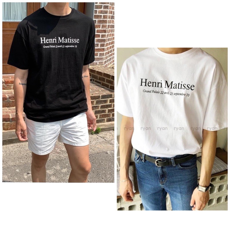 ÁO THUN TAY LỠ COTTON HENRI FORM UNISEX (hình chụp thật)