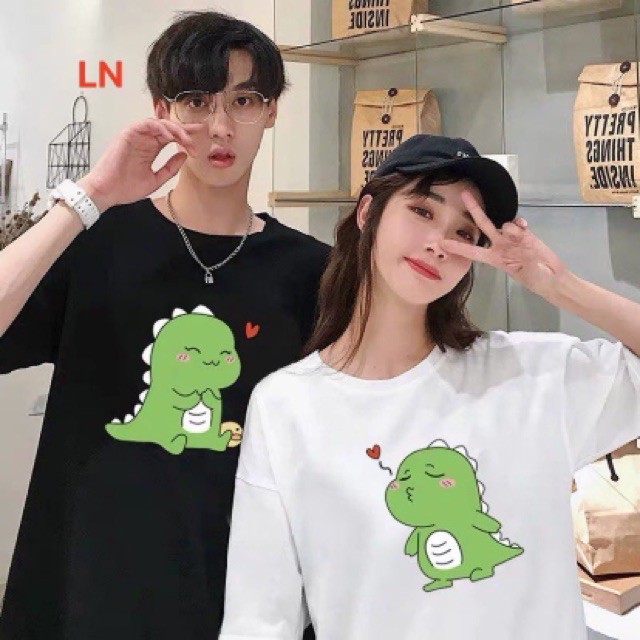 Áo Thun Cặp Đôi Tình Yêu Nam Nữ Unisex Ngắn Tay In 3D ❤️XẾP ĐỆ❤️ Siêu Dễ Thương, Vải Cotton Organic Mềm Mịn Thoáng Mát