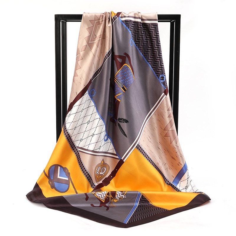 Khăn Choàng Satin Vuông 90CM(35.4inch) Thời Trang Dành Cho Nữ WJ1001-69
