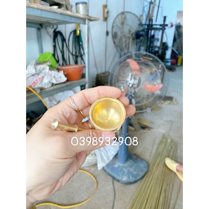 CỐI DÃ TRẦU KHÔNG TRÒN CHẤT LIỆU BẰNG ĐỒNG
