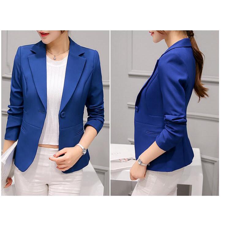 Women long sleeve solid color Blazer