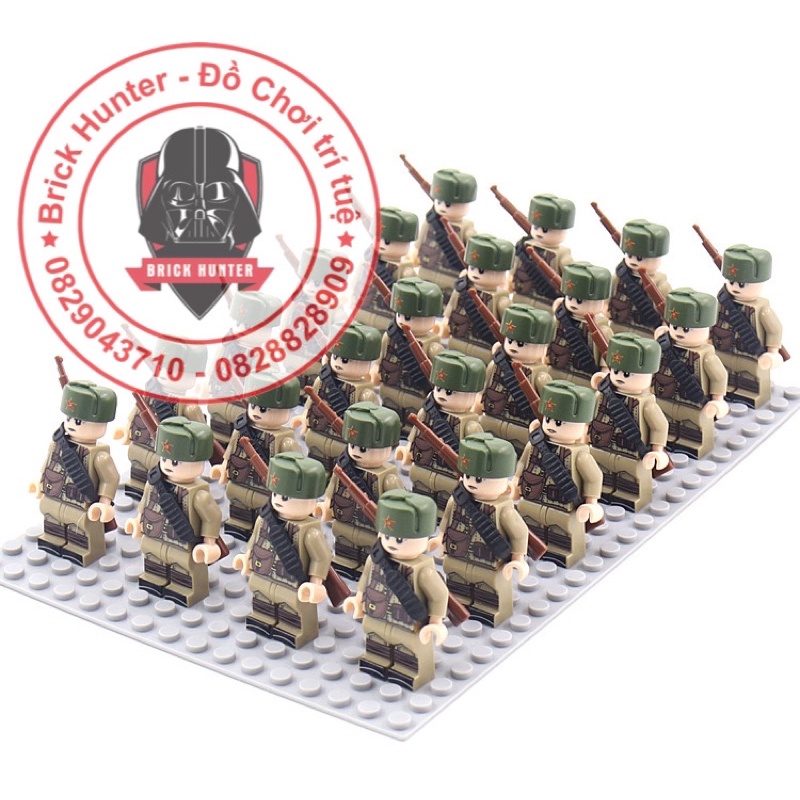 Army minifigures Soviet soldier world war II đồ chơi lắp ráp mô hình lính Hồng quân liên xô trong thế chiến 2
