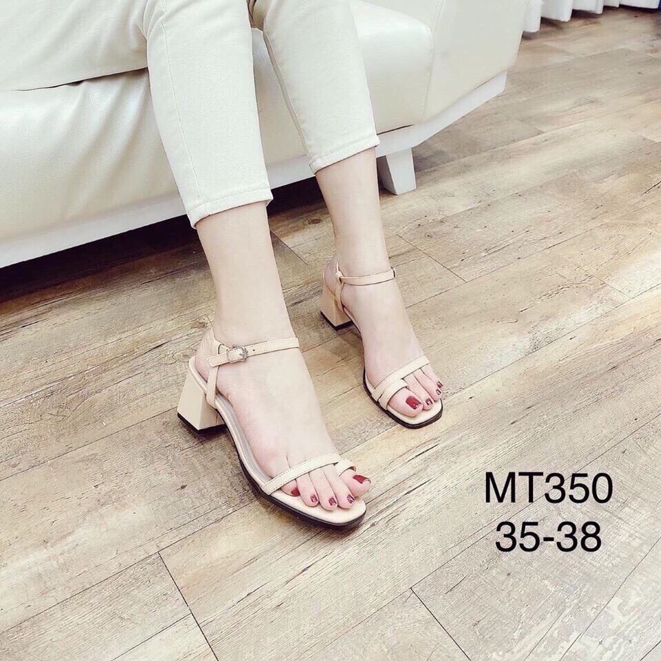 Dép sandanl nữ quai trơn kiểu xỏ ngón cao 7cm hàng đẹp