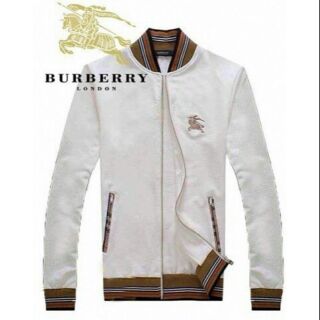 Áo khoác nam kaki thái Burberry co giãn Trắng