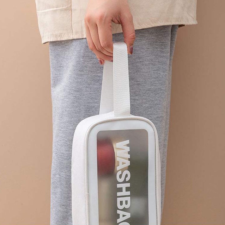Túi hộp đựng mỹ phẩm đồ trang điểm đi du lịch cá nhân washbag trong suốt có khóa kéo chống thấm nước Sumio_offical