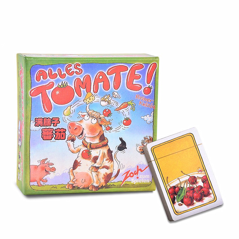 Trò chơi thẻ bài Alles Tomate vui nhộn phù hợp cho 2-8 người chơi
