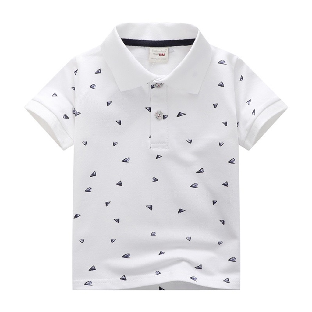 Áo Polo In Thạch Thùng Cho Bé, Áo Cộc Tay Có Cổ Bé Trai Họa Tiết Cực Xinh Từ 10-27kg - ROSY KIDS