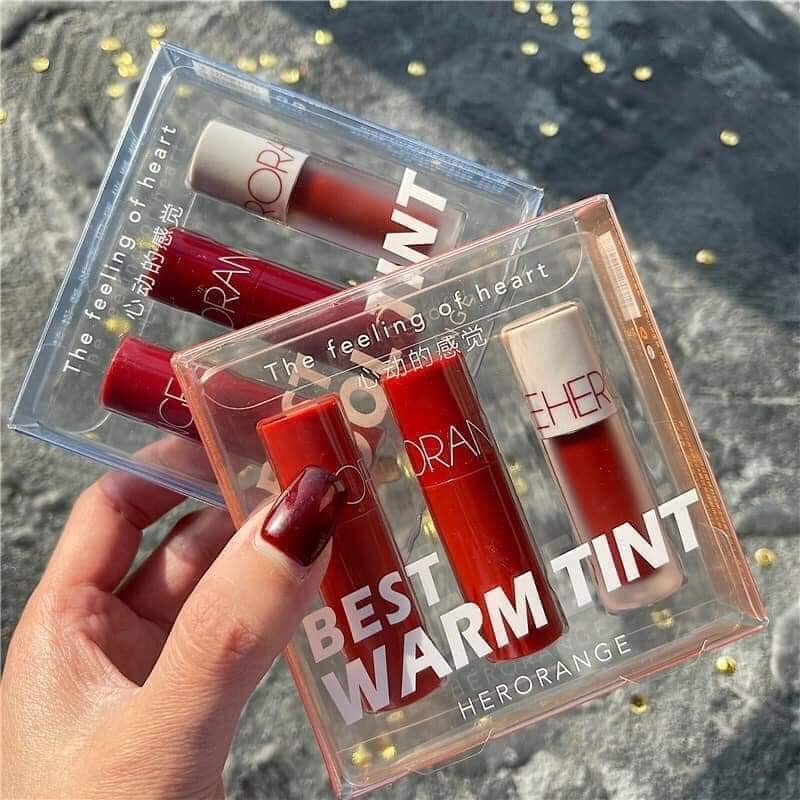 Set 3 thỏi son Herorange Warm &Cool